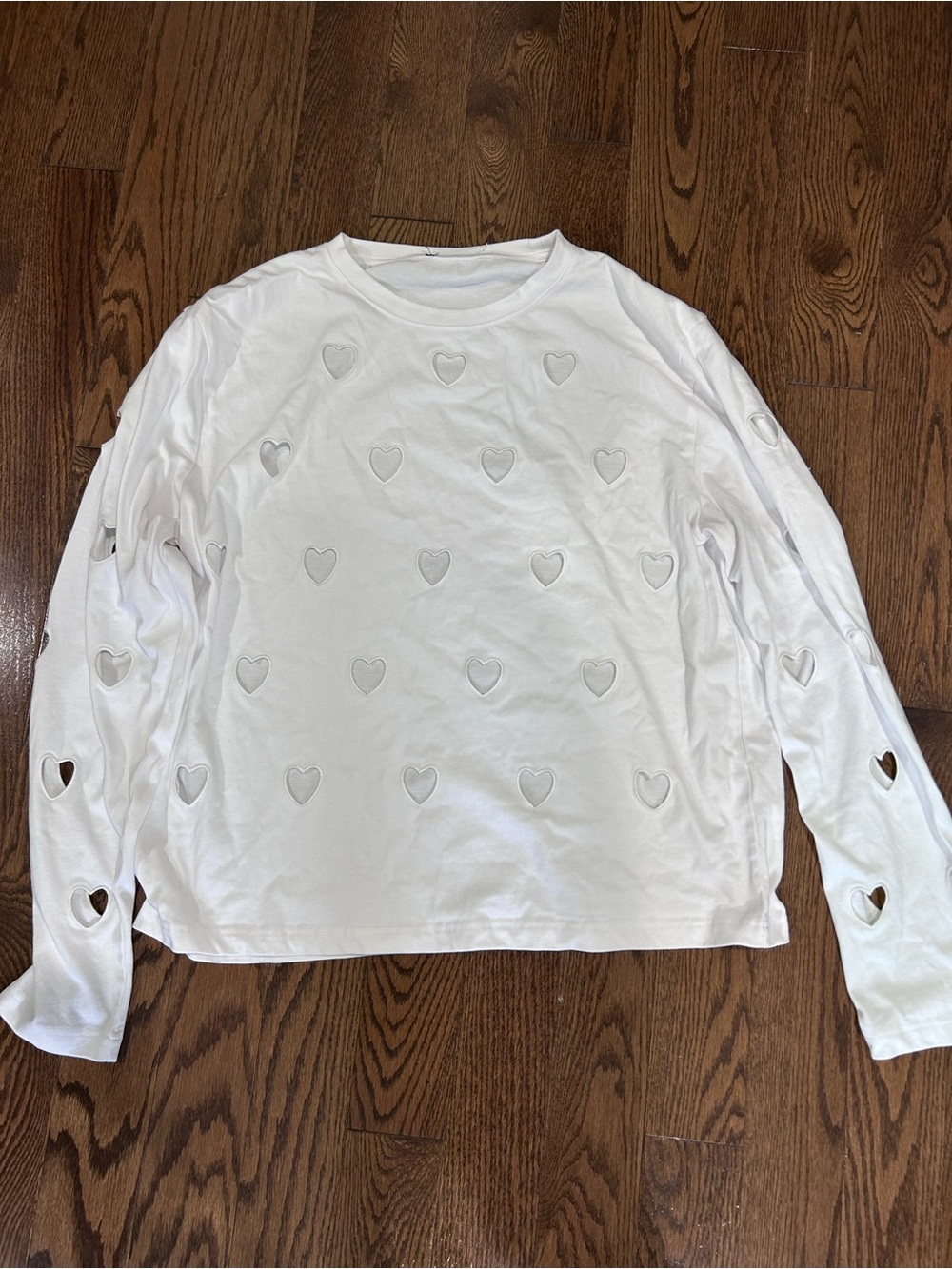 Simone Rocha White Crewneck Long Sleeve Top - Picture 4 of 7